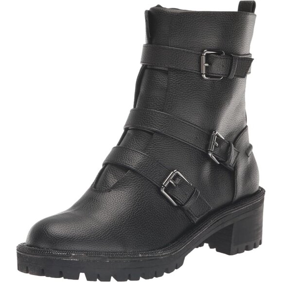 Kenneth Cole Reaction Womens Tate Biker Jewel Boots Size 6 NWB Lug Sole - Picture 1 of 6